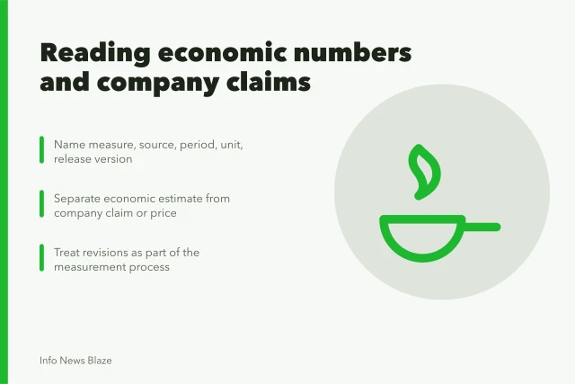 Card on reading economic numbers, claims, and revisions in reporting. Business and economic reporting: a guide to numbers and claims: the 2027 view