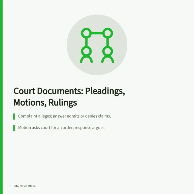 Comparison of court documents: pleadings, motions, orders, opinions, and verdicts. Pleadings vs rulings, and what each court document actually proves