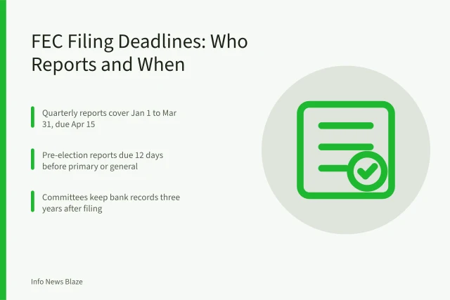FEC filing deadlines calendar for campaign finance disclosure reports. FEC Filing Deadlines Explained: Who Reports, When, and What to Check
