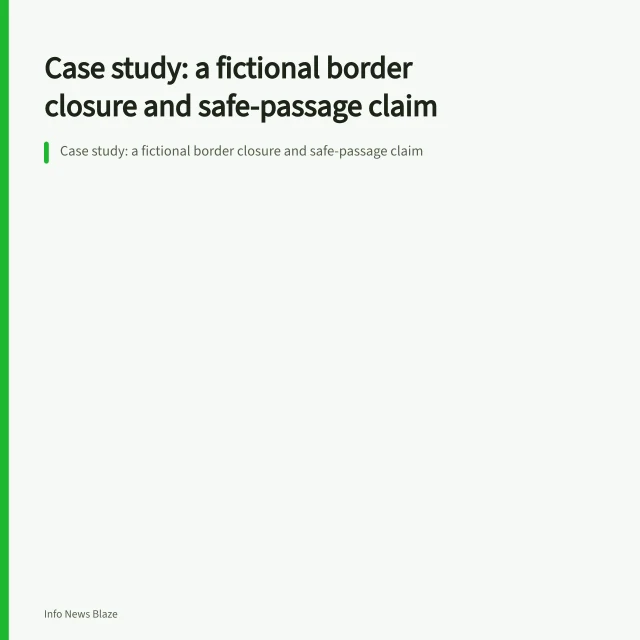 Case study: a fictional border closure and safe-passage claim. Case study: a fictional border closure and safe-passage claim