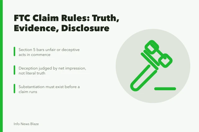 FTC advertising rules on deception, substantiation, and endorsement disclosure. What the FTC checks in business claims and where advertisers get it wrong