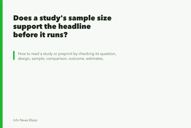 Does a study's sample size support the headline before it runs?. Does a study's sample size support the headline before it runs?