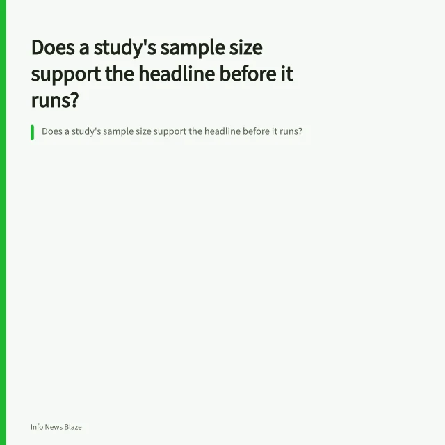 Does a study's sample size support the headline before it runs?. Does a study's sample size support the headline before it runs?