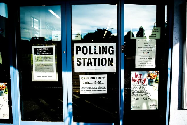 doors, polling station, sign, polling station, polling station, polling station, polling station, polling station. Point estimates vs margins vs averages, reading poll numbers right