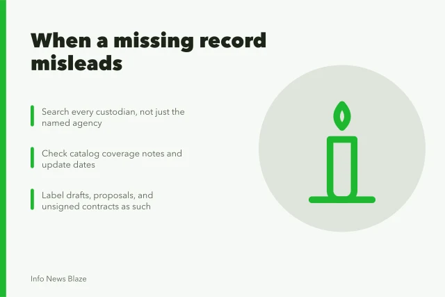 Card on public records reporting errors and how to fix them. Is a missing public record proof that nothing happened?