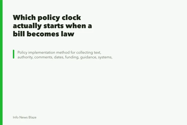 Which policy clock actually starts when a bill becomes law. Which policy clock actually starts when a bill becomes law