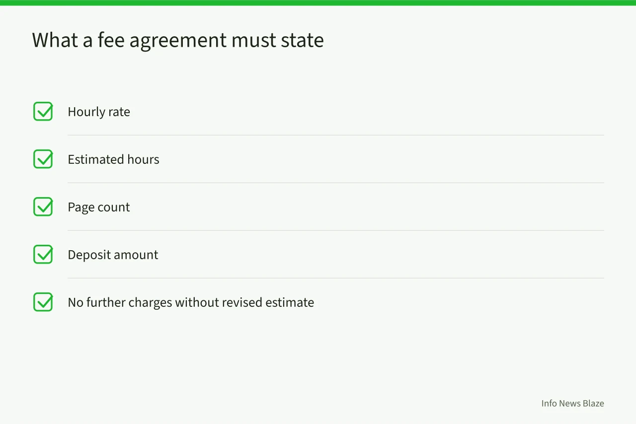 Checklist of terms a fee estimate agreement should include (How to File an Access to Information Request in Canada: Timelines, Fees, and Appeals)