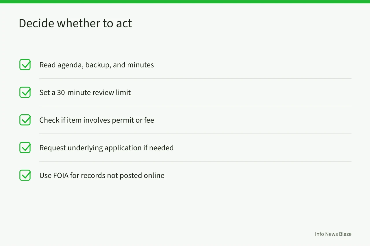 Checklist for deciding whether to attend, write, or speak (How to Read a City Council Agenda: Consent Calendar, Backup, and Public Comment)
